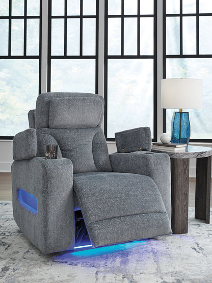 Studio Cave - Steel - Power Recliner - Hornell Furniture Outlet