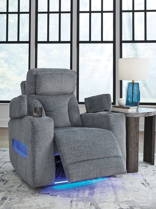 Studio Cave - Steel - Power Recliner - Hornell Furniture Outlet