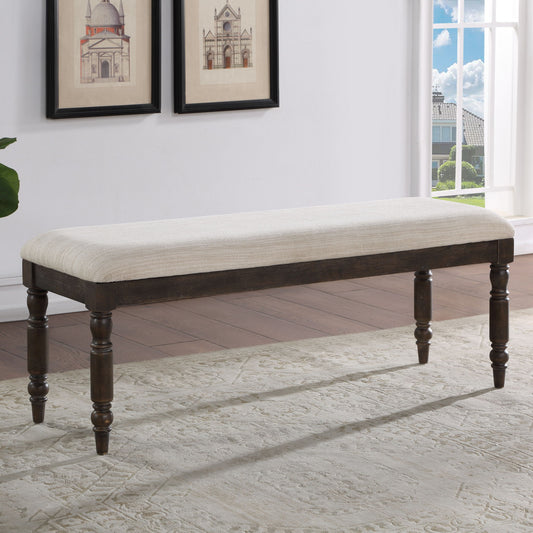 Hutchins - Dining Bench - Dark Brown - Hornell Furniture Outlet