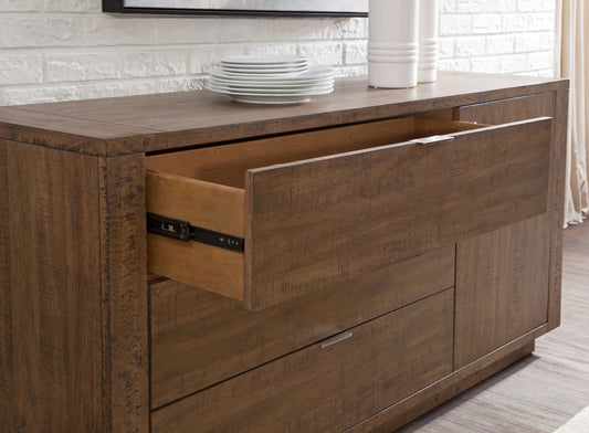 Garland - Server - Dark Brown - Hornell Furniture Outlet