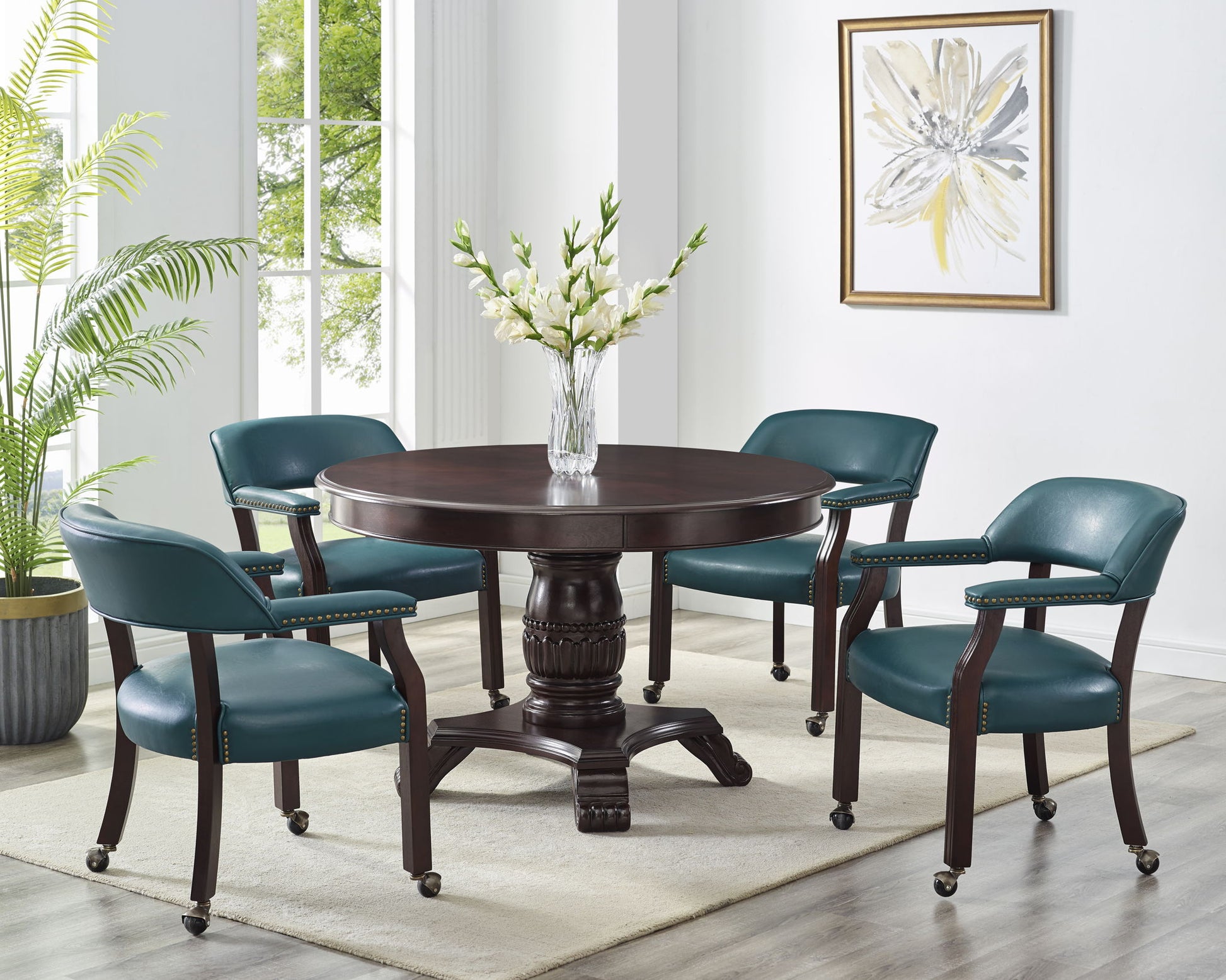 Tournament - Arm Chair With Casters - Hornell Furniture Outlet