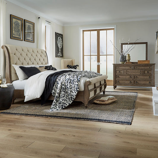 Americana Farmhouse - Sleigh Bedroom Set - Hornell Furniture Outlet