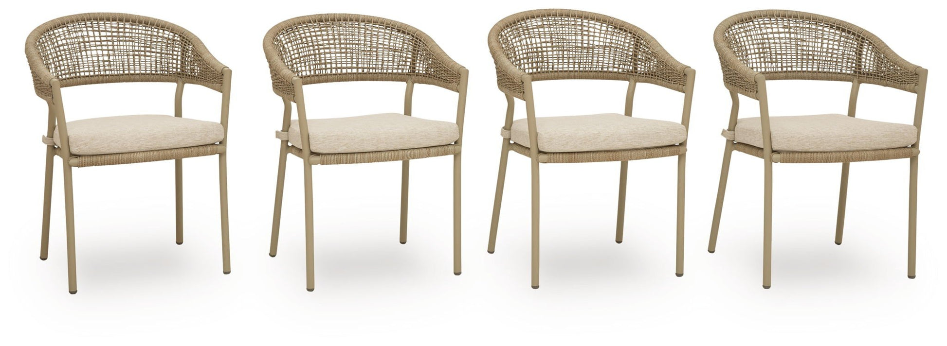 Orchard Beach - Arm Chair With Cushion (Set of 4) - Beige - Hornell Furniture Outlet