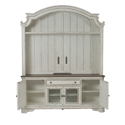Magnolia Manor - Entertainment Center - White - Hornell Furniture Outlet