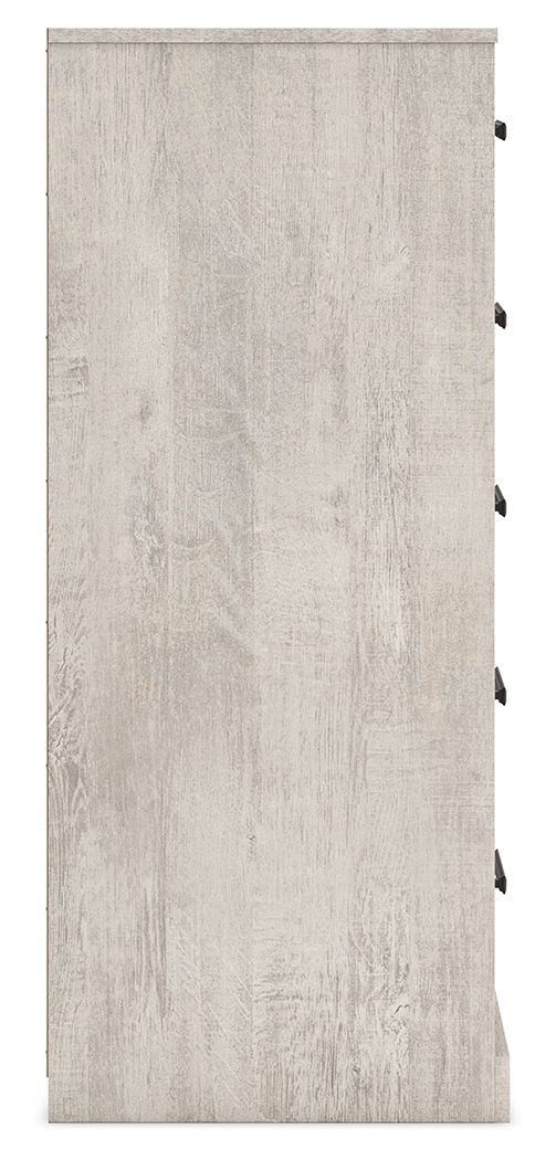 Shawburn - Gray - Five Drawer Chest - Hornell Furniture Outlet