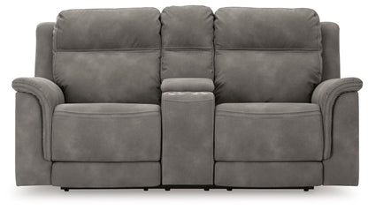 Next - Gen Durapella - Reclining Power Loveseat With Console - Hornell Furniture Outlet