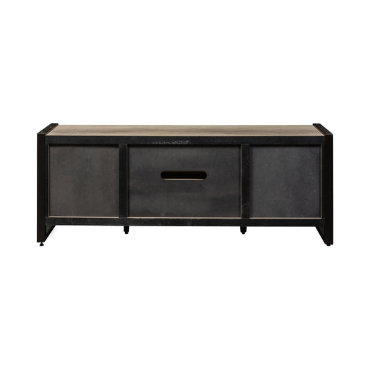 Sun Valley - 64" TV Console With Faux Metal - Light Brown - Hornell Furniture Outlet