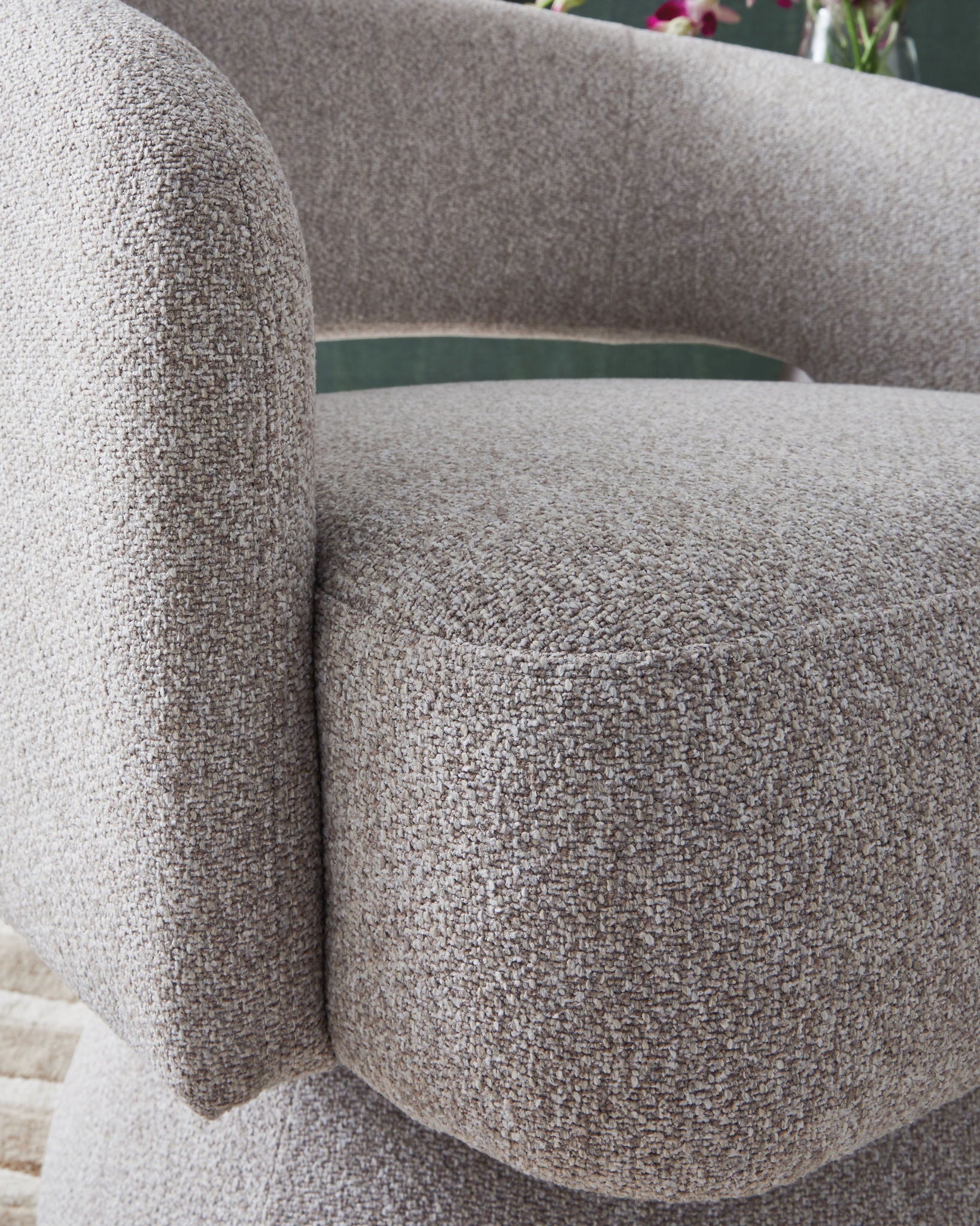 Nashkins - Swivel Accent Chair - Pebble - Hornell Furniture Outlet