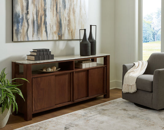 Tobinville - Dark Brown - Accent Cabinet - Hornell Furniture Outlet