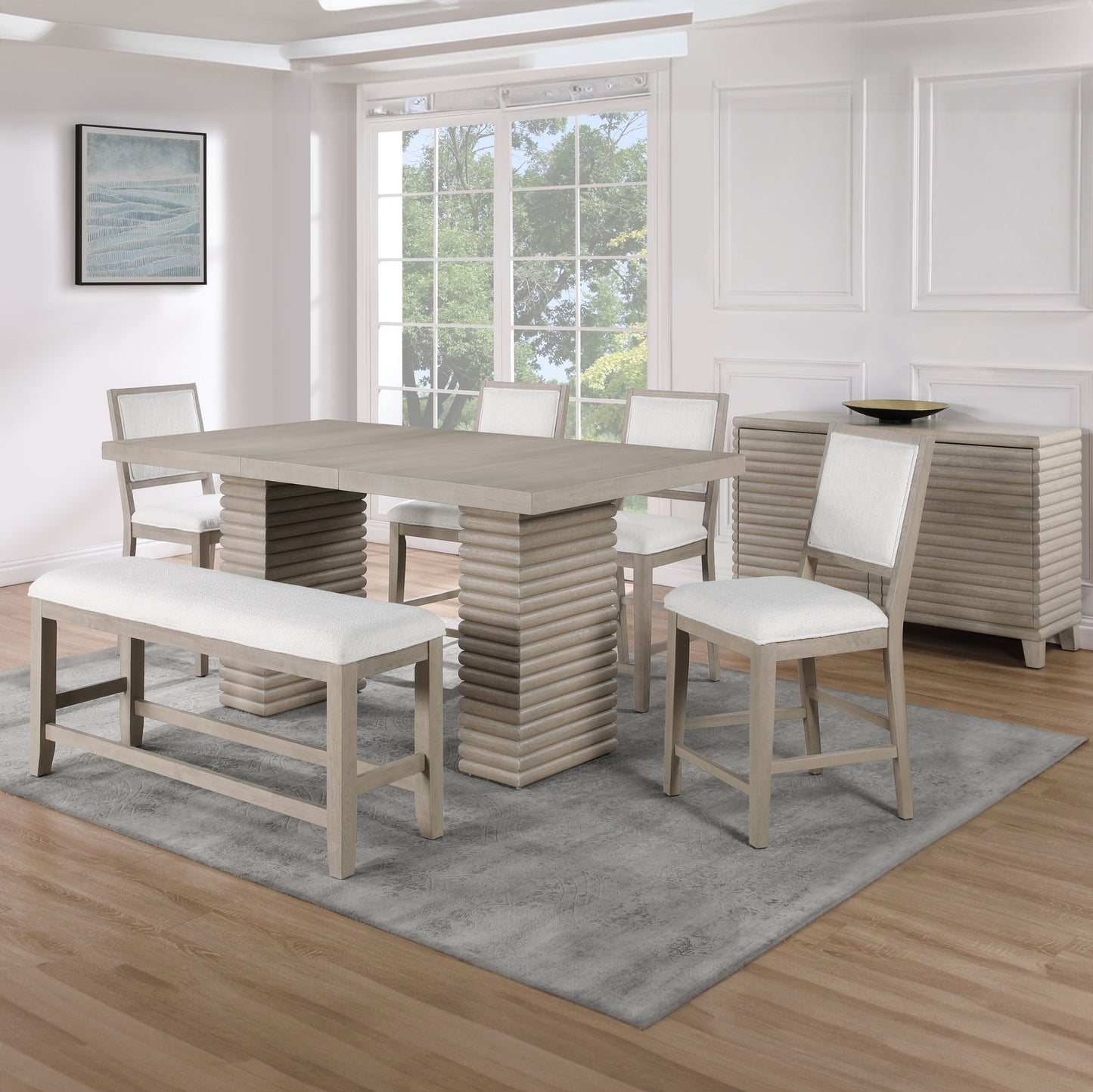 Lily - Counter Bench - Gray - Hornell Furniture Outlet