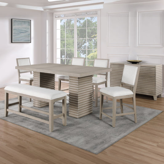 Lily - Counter Bench - Gray - Hornell Furniture Outlet