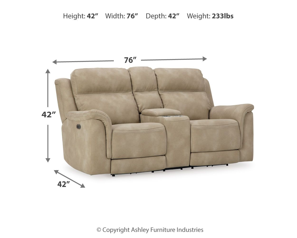 Next - Gen Durapella - Reclining Power Loveseat With Console - Hornell Furniture Outlet