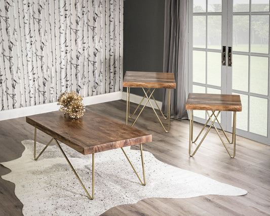 Walter - 3 Piece Table Set - Brown - Hornell Furniture Outlet