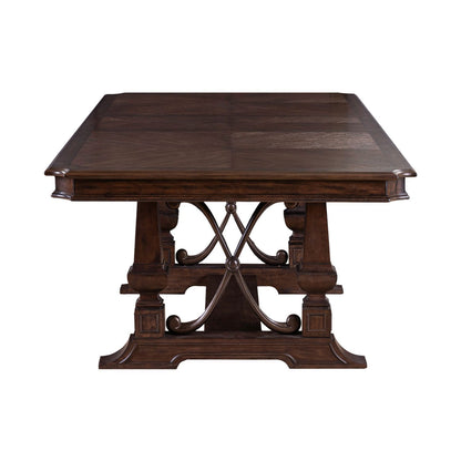 Provence Park - Trestle Table - Brown - Hornell Furniture Outlet