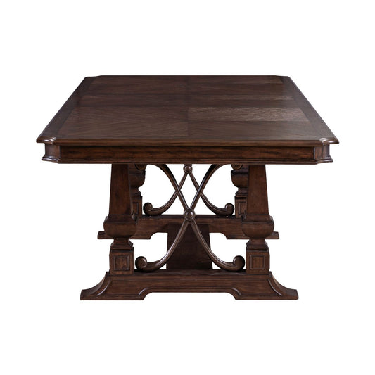 Provence Park - Trestle Table - Brown - Hornell Furniture Outlet
