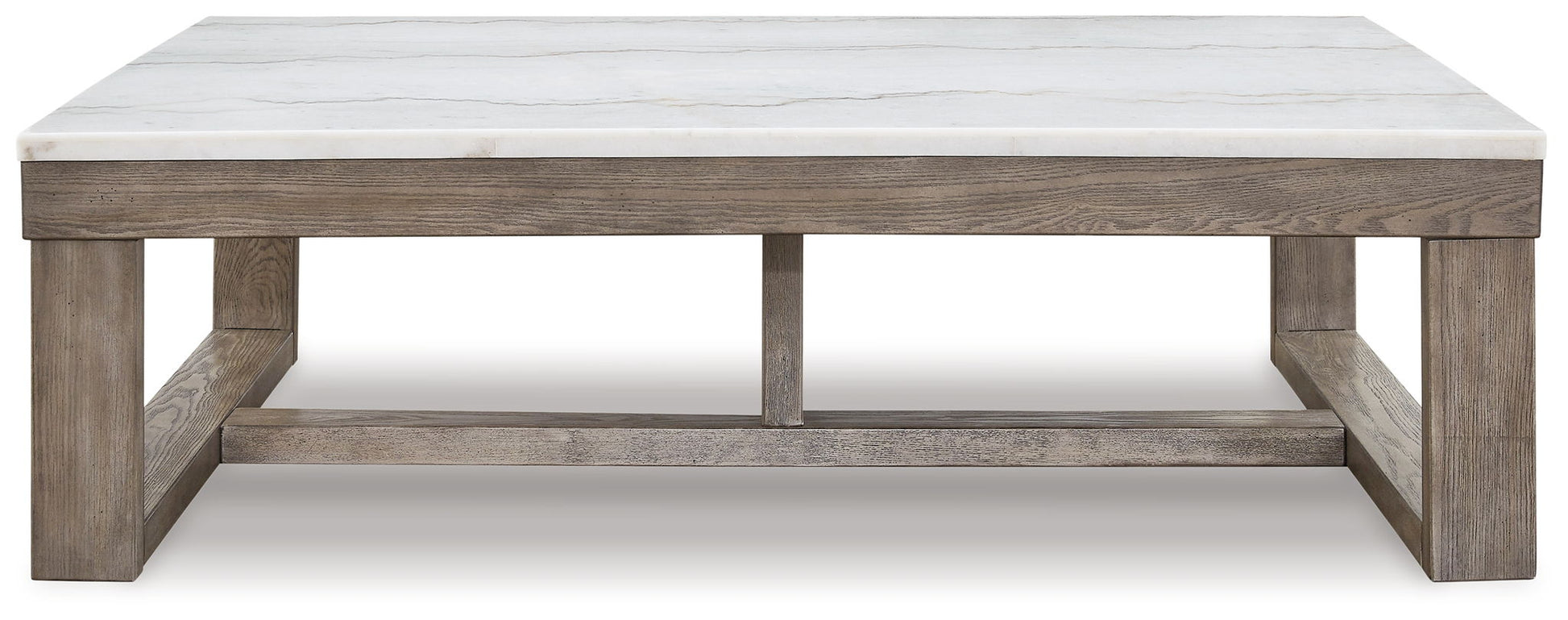 Loyaska - Brown / Ivory - Rectangular Cocktail Table - Hornell Furniture Outlet