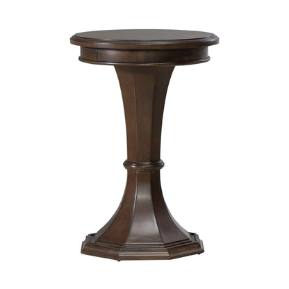 Arden Road - Round Chairside Table - Satin Cherry - Hornell Furniture Outlet