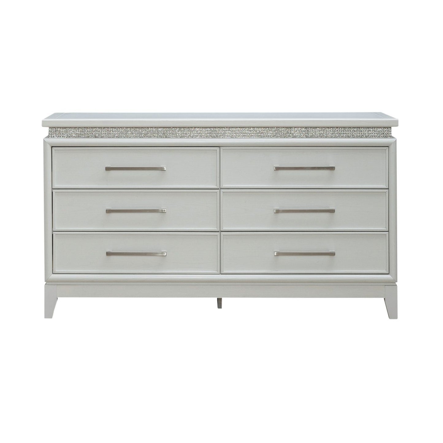 Reflections - 6 Drawer Dresser With Lights - White - Hornell Furniture Outlet