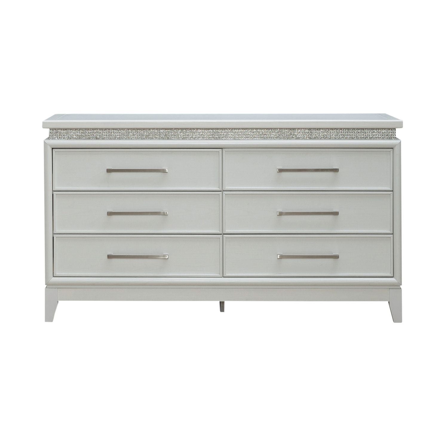 Reflections - 6 Drawer Dresser With Lights - White - Hornell Furniture Outlet