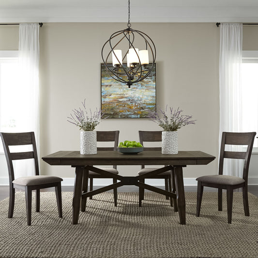 Double Bridge - Trestle Table Set - Hornell Furniture Outlet