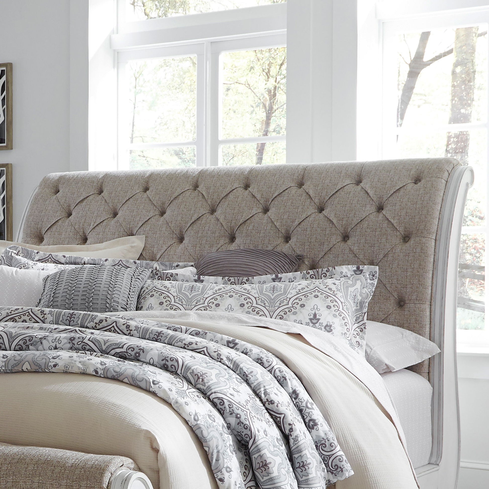 Magnolia Manor - Uph Sleigh Headboard - Hornell Furniture Outlet