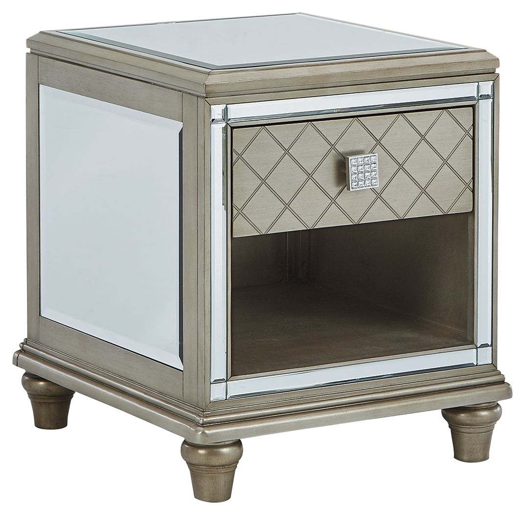 Chevanna - Platinum - Rectangular End Table - Hornell Furniture Outlet