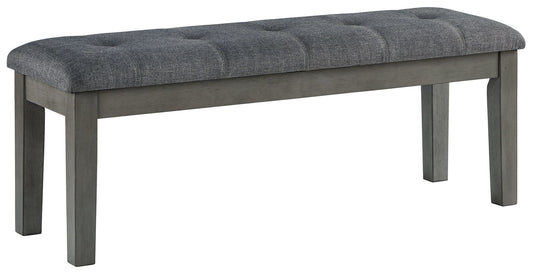 Hallanden - Black / Gray - Large UPH Dining Room Bench - Hornell Furniture Outlet