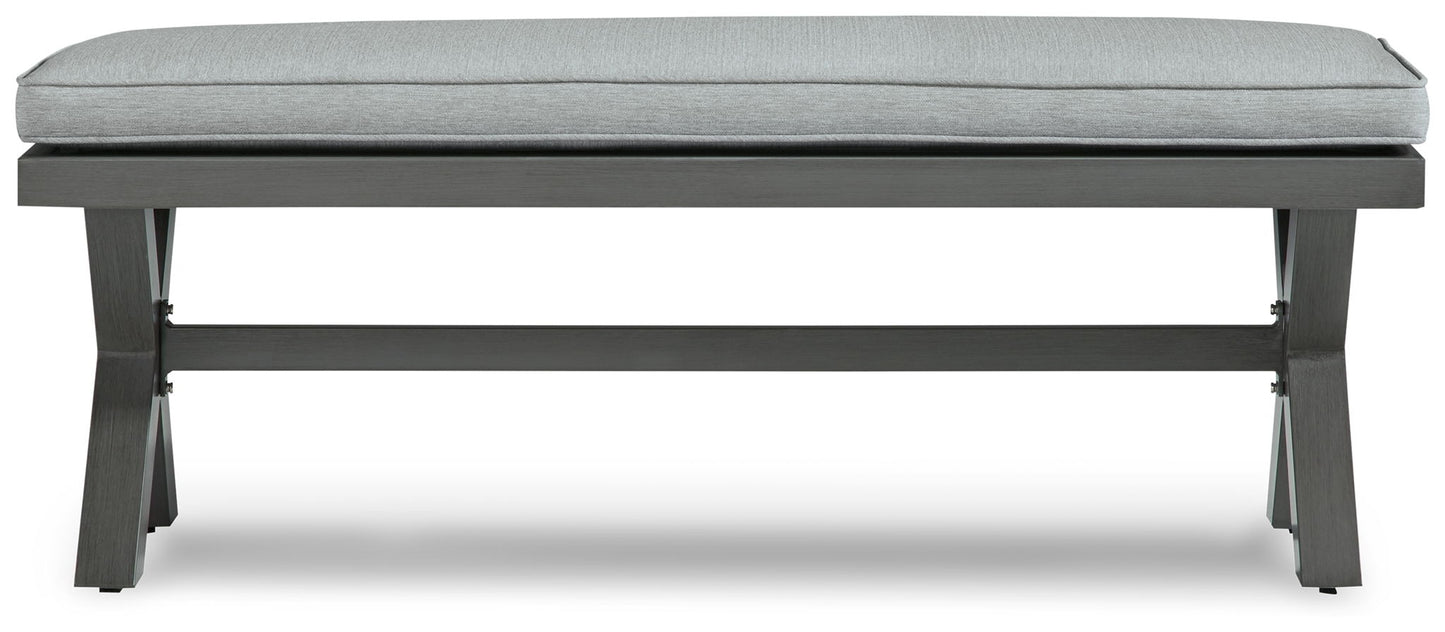 Elite Park - Gray - Bench With Cushion - Hornell Furniture Outlet