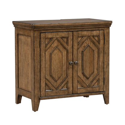Carolina Park - 2 Door Bedside Chest With Charging Station - Brown - Hornell Furniture Outlet