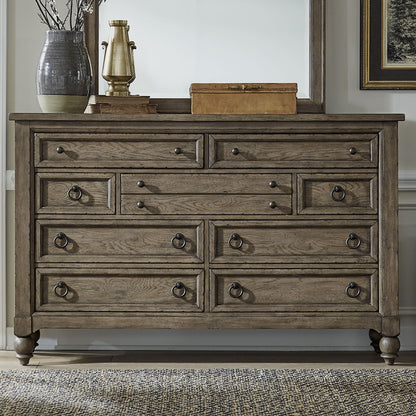 Americana Farmhouse - 9 Drawer Dresser - Hornell Furniture Outlet
