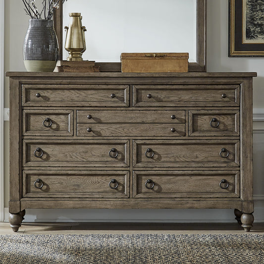 Americana Farmhouse - 9 Drawer Dresser - Hornell Furniture Outlet