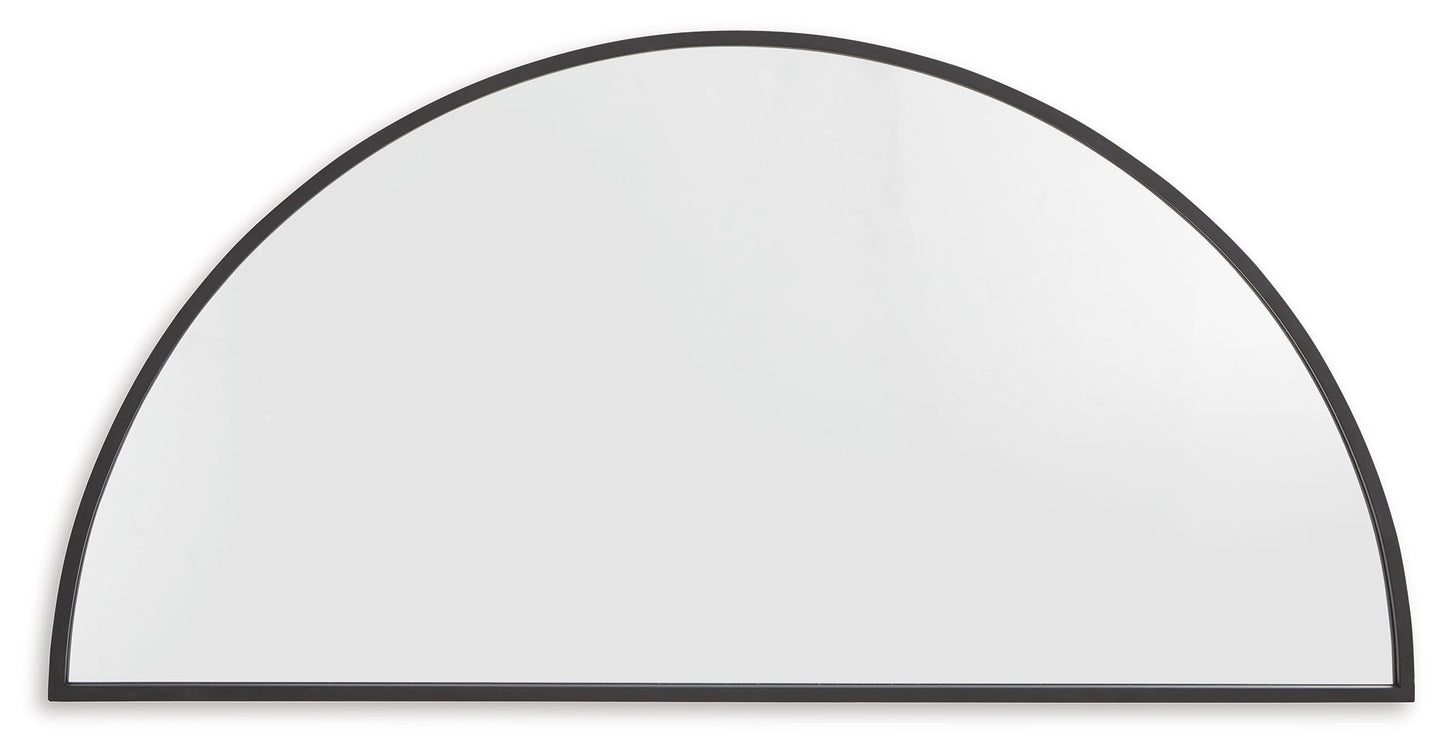Denlow - Black - Accent Mirror - Hornell Furniture Outlet