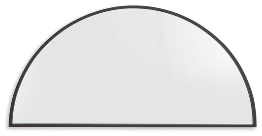Denlow - Black - Accent Mirror - Hornell Furniture Outlet