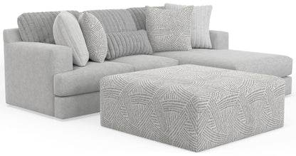 Logan - Upholstered Sectional With Comfort Coil Seating - 46" Cocktail Ottoman And Accent Pillows Included - Hornell Furniture Outlet