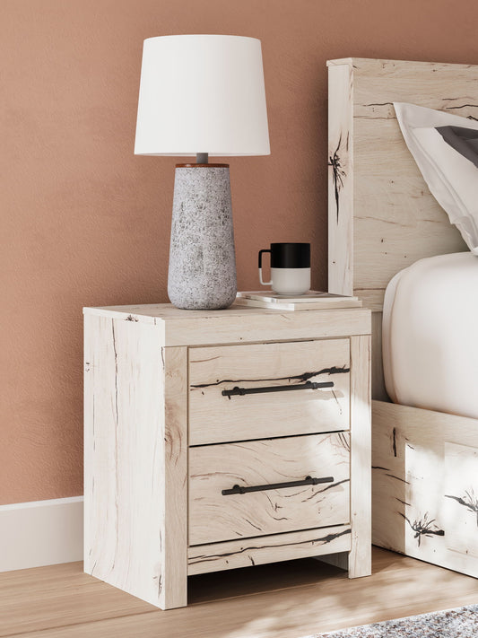 Lawroy - Two Drawer Night Stand - Light Natural - Hornell Furniture Outlet