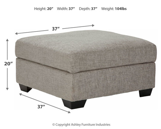 Megginson - Storm - Ottoman With Storage - Hornell Furniture Outlet