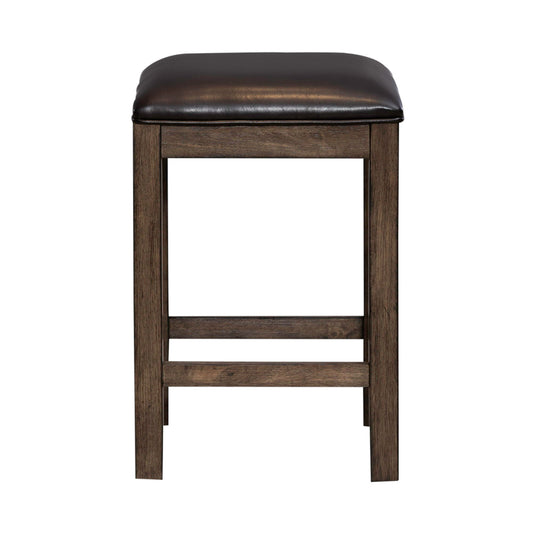 Lennox - Upholstered Console Stool - Dark Brown - Hornell Furniture Outlet