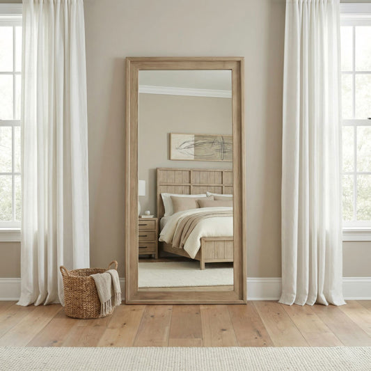 Proximity Place - Floor Mirror - Barley Buff - Hornell Furniture Outlet