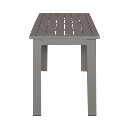 Plantation Key - Outdoor Dining Bench - Granite - Hornell Furniture Outlet