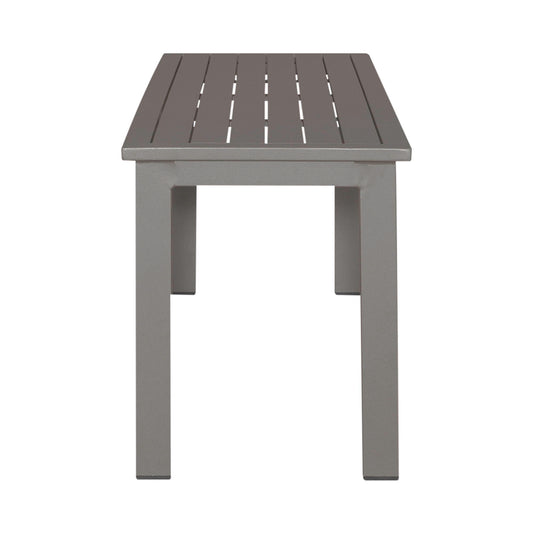 Plantation Key - Outdoor Dining Bench - Granite - Hornell Furniture Outlet