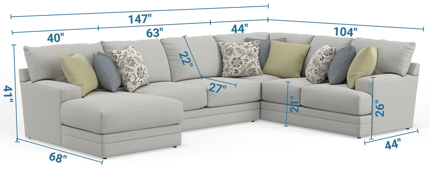 Stockbridge - Sectional With Comfort Coil Seating And 9 Accent Pillows Included - Hornell Furniture Outlet