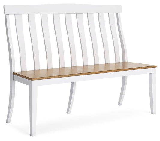 Ashbryn - White / Natural - Double Dining Chair - Hornell Furniture Outlet