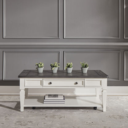 Allyson Park - 3 Piece Table Set - White - Hornell Furniture Outlet