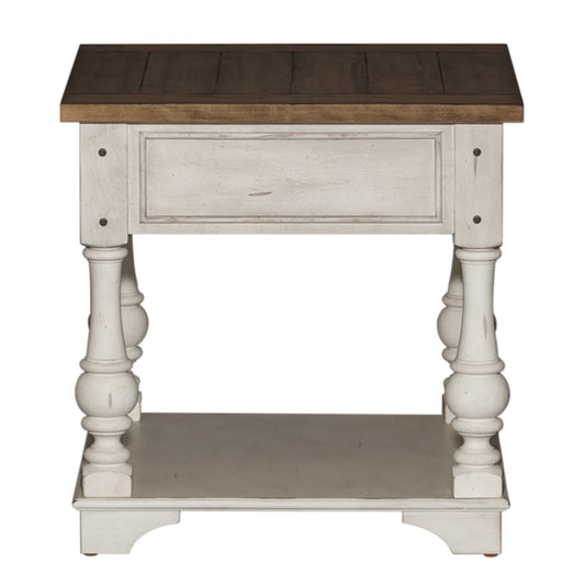 Morgan Creek - End Table - White - Hornell Furniture Outlet