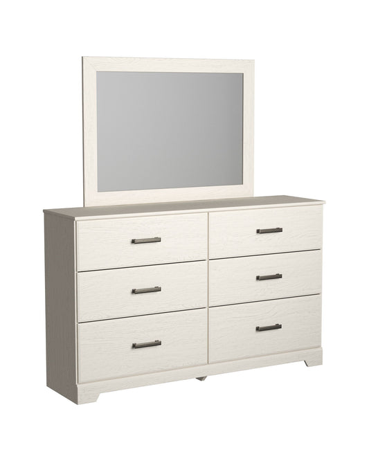 Stelsie - White - Dresser, Mirror - Hornell Furniture Outlet