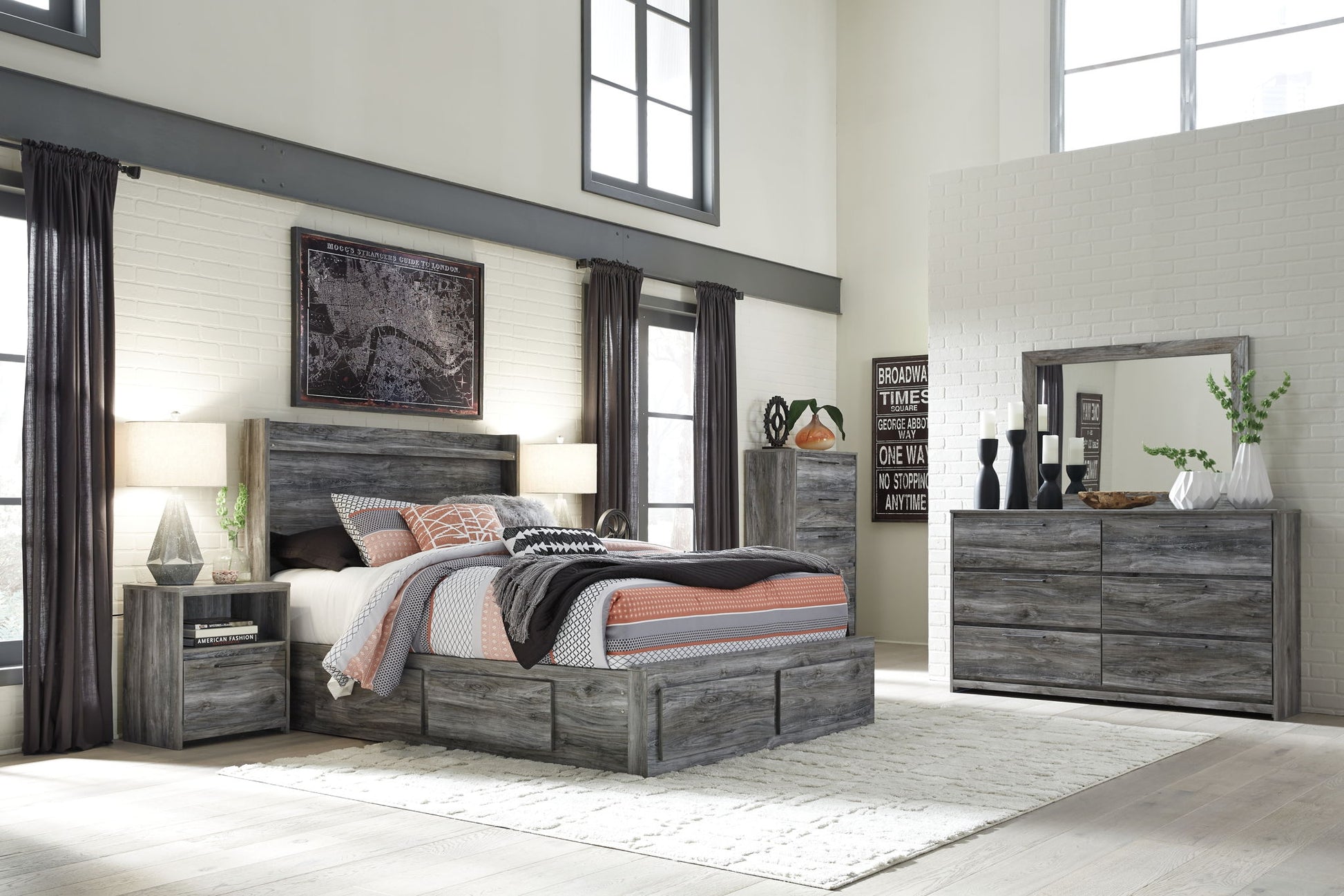 Baystorm - LED Panel Bed - Hornell Furniture Outlet