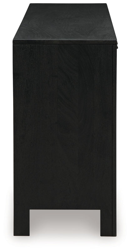 Cliffiings - Black / Natural - Accent Cabinet - Hornell Furniture Outlet