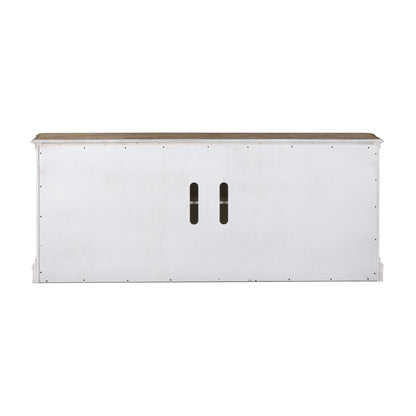 Magnolia Manor - 4 Doors TV Console - White - Hornell Furniture Outlet