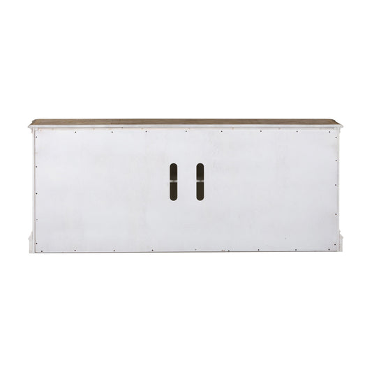Magnolia Manor - 4 Doors TV Console - White - Hornell Furniture Outlet