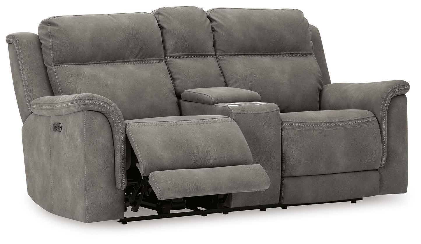 Next - Gen Durapella - Reclining Power Loveseat With Console - Hornell Furniture Outlet